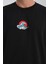 Japan Wave Erkek Yuvarlak Yakalı Nakışlı Sweatshirt 2