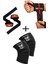 Fitness Sporcu Bilekliği Wrist Wraps Elite + Ağırlık Kaldırma Kayışı Lifting Straps Turuncu + Antrenman Dizliği Knee Wraps Legend 3'lü Paket 1