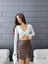 Kadın V Yaka Önü Drape Detaylı Uzun Kollu Süper Crop Bluz 1