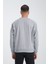 Mount Fuji Erkek Yuvarlak Yakalı Nakışlı Gri Sweatshirt 5