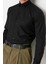 Erkek Moda Uzun Kol Dokuma Siyah Erkek Slim Fit Basic Oxford Klasik Kolay Ütülenebilir Gömlek 1