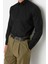 Erkek Moda Uzun Kol Dokuma Siyah Erkek Slim Fit Basic Oxford Klasik Kolay Ütülenebilir Gömlek 2