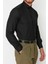 Erkek Moda Uzun Kol Dokuma Siyah Erkek Slim Fit Basic Oxford Klasik Kolay Ütülenebilir Gömlek 4