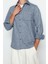Erkek Moda Uzun Kol Dokuma Indigo Regular Fit Diagonel Desen Dokulu Kalın Kışlık Gömlek 2