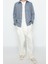 Erkek Moda Uzun Kol Dokuma Indigo Regular Fit Diagonel Desen Dokulu Kalın Kışlık Gömlek 3