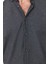 Erkek Moda Uzun Kol Dokuma Siyah Slim Fit Düğmeli Yaka Kışlık Gömlek 5