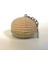 El Yapımı Amigurumi Sevimli Puf Anahtarlık - Bej 3