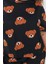 Büyük Beden Kadın Pamuklu Bisiklet Yaka Kısa Kol Ayıcık Desenli Örme Pijama Takımı 3