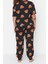 Büyük Beden Kadın Pamuklu Bisiklet Yaka Kısa Kol Ayıcık Desenli Örme Pijama Takımı 5