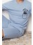 Erkek Pamuk Bisiklet Yaka Kısa Kol Baskılı Regular Fit Örme Yazlık Şortlu Pijama Takımı 4