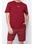 Erkek Pamuklu Bisiklet Yaka Kısa Kol Regular Fit Yazlık Şortlu Pijama Takımı 2