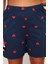Büyük Beden Kadın Pamuklu Gömlek Yaka Kısa Kol Kalp Desenli Örme Pijama Takımı 5