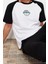 Erkek Pamuk Bisiklet Yaka Kısa Kol Baskılı Reglan Kol Regular Fit Örme Şortlu Pijama Takımı 3