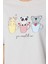 Kadın Bisiklet Yaka Kısa Kol Pamuklu Eğlenceli Baskılı T-Shirt-Pantolon Örme Pijama Takımı 4