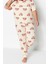 Büyük Beden Kadın Pamuklu Bisiklet Yaka Kısa Kol Ayıcık Desenli Örme Pijama Takımı 1