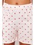 Büyük Beden Kadın Pamuklu Bisiklet Yaka Kısa Kol Kalp Desenli Örme Pijama Takımı 5