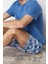 Erkek Pamuk Bisiklet Yaka Kısa Kol Regular Fit Palmiye Baskılı Şortlu Pijama Takımı 4