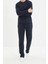 Erkek Polyester Bisiklet Yaka Uzun Kol Regular Fit Pijama Takımı 1