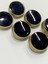 Kaban Kürk Manto Düğmesi / Italyan Düğme 6 Lı Set / Mat Gold Siyah 2,7 cm /M009 1
