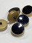 Kaban Kürk Manto Düğmesi / Italyan Düğme 6 Lı Set / Mat Gold Siyah 2,7 cm /M009 2