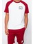 Erkek Pamuk Bisiklet Yaka Kısa Kol Ekru Nakışlı Reglan Kol Örme Şortlu Pijama Takımı 1