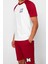 Erkek Pamuk Bisiklet Yaka Kısa Kol Ekru Nakışlı Reglan Kol Örme Şortlu Pijama Takımı 2