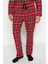 Erkek Polyester Gömlek Yaka Uzun Kol Regular Fit Ekose Dokuma Pijama Takımı 5