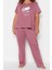 Büyük Beden Kadın Pamuk Polyester Bisiklet Yaka Kısa Kol Baskılı Kısa Kollu Örme Pijama Takımı 1