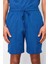 Erkek %100 Pamuk Bisiklet Yaka Kısa Kol Indigo Regular Fit Baskılı Örme Şortlu Pijama Takımı 5