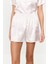 Kadın Polyester Gömlek Yaka Kısa Kol Saten Çizgili Dokuma Pijama Takımı 2