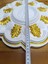 Menekşe Desenli Metalik Boyalı Tavan Göbeği 40 cm - Altın (Gold) Renk - 1 Adet 3