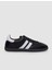%100 Hakiki Deri Siyah - Beyaz Bağcıklı Kadın Sneaker 1