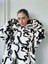 Polar ve Velur Karışımlı Kalın Kışlık Oversize Kapüşonlu Sweatshirt Unısex Ekru 5