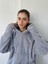 Polar ve Velur Karışımlı Kalın Kışlık Oversize Kapüşonlu Sweatshirt Unisex Gri 1