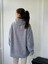 Polar ve Velur Karışımlı Kalın Kışlık Oversize Kapüşonlu Sweatshirt Unisex Gri 3