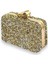 Juliet Gold Doğal Taşlı Clutch Abiye Portföy Çanta 2