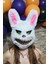 Tüylü Tavşan Maskesi Cadılar Bayramı Halloween Maskesi Korkunç Katil Tüylü Tavşan Maske 1