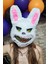 Tüylü Tavşan Maskesi Cadılar Bayramı Halloween Maskesi Korkunç Katil Tüylü Tavşan Maske 3