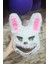 Tüylü Tavşan Maskesi Cadılar Bayramı Halloween Maskesi Korkunç Katil Tüylü Tavşan Maske 5