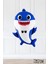 Baby Shark Folyo Balon Mavi Renk Sevimli Köpek Balığı Balon 2