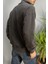 Oversize Dik Yaka Antrasit Yarım Fermuarlı Sweatshirt 4