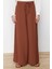 Kadın Yeni Moda Tesettür Boru Paça Regular Boy Dokuma Bol Paça Pantolon 1