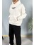 Oversize Halı Baskılı Kanguru Cepli Siyah Kapüşonlu Sweatshirt 3