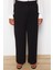 Kadın Yeni Moda Büyük Beden Geniş Paça Uzun Boy Örme Kemeri Cırtlı Pileli Wide Leg Örme Pantolon 1