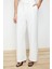 Kadın Yeni Moda Boru Paça Regular Boy Dokuma Wide Leg Geniş Paça Yüksek Bel Pantolon 1