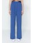 Kadın Yeni Moda Geniş Paça Regular Boy Örme Wide Leg Rahat Kesim Yüksek Bel Esnek Örme Pantolon 1