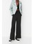 Kadın Yeni Moda Geniş Paça Uzun Boy Dokuma Wide Leg Geniş Paça Beli Lastikli Pantolon 1