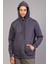 Erkek Regular Fit Kanguru Cepli Kapüşonlu Antrasit Sweatshirt 3
