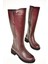 N654226103 Bordo Hakiki Deri Günlük Kadın Çizme 4