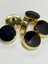 Kaban Kürk Manto Düğmesi / Italyan Düğme 6 Lı Set / Gold Siyah 2,7 cm /M009 1
